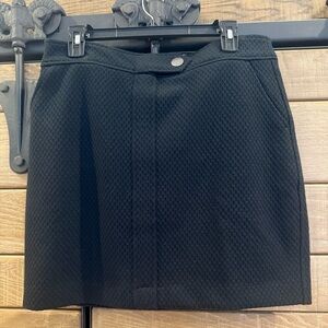 Banana Republic Black Textured Mini Skirt